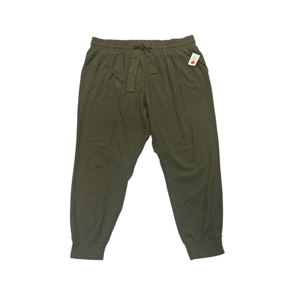 Rouge Collection Women's Olive Green Stretch Jogger Pants 4X